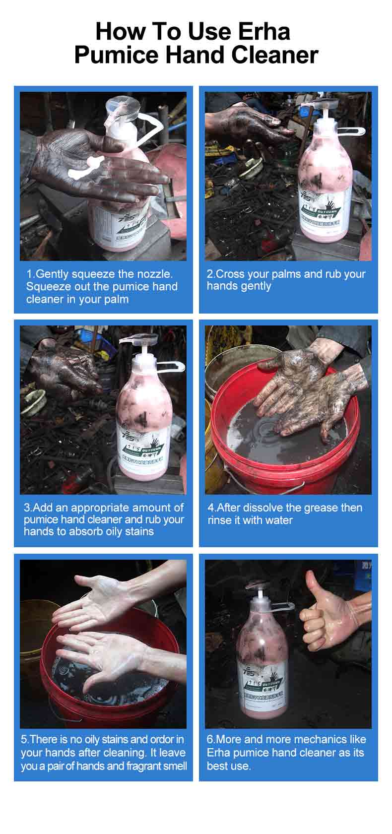 How to use Erha pumice hand cleaner
